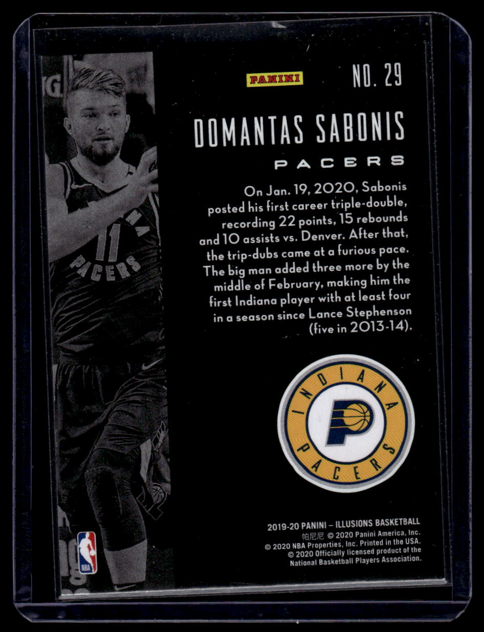 2019-20 Panini Illusions #29 Domantas Sabonis