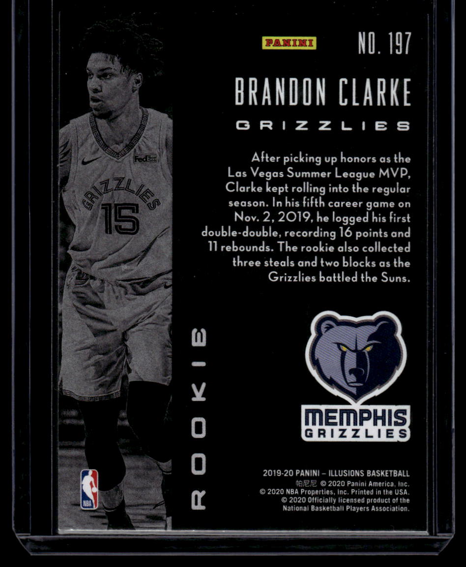 2019-20 Panini Illusions #197 Brandon Clarke