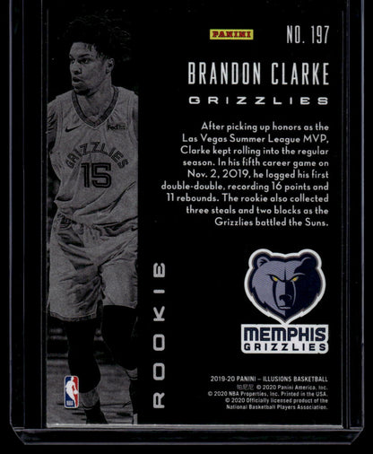 2019-20 Panini Illusions #197 Brandon Clarke