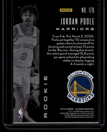 2019-20 Panini Illusions #170 Jordan Poole