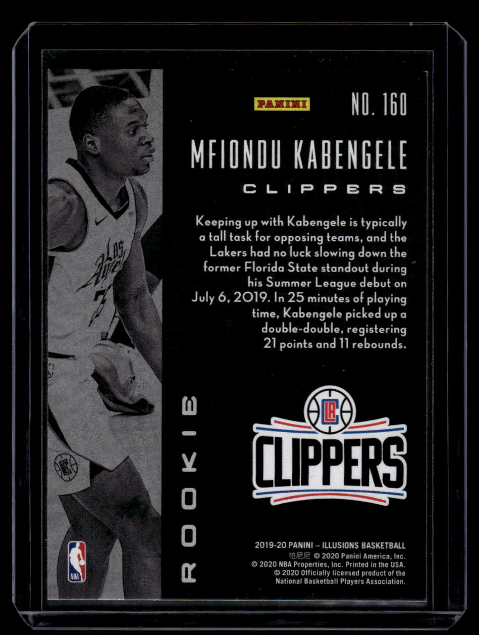 2019-20 Panini Illusions #160 Mfiondu Kabengele