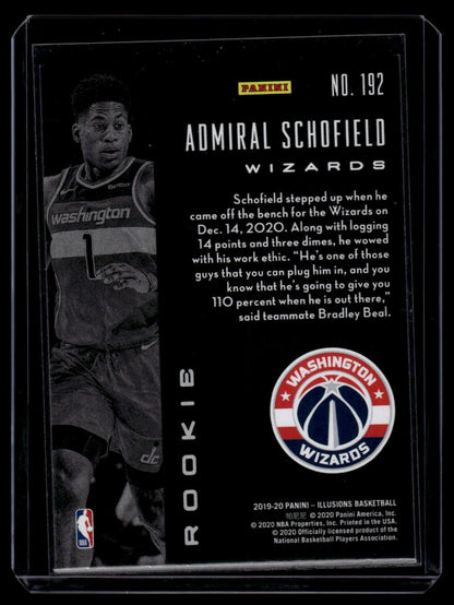 2019-20 Panini Illusions #192 Admiral Schofield