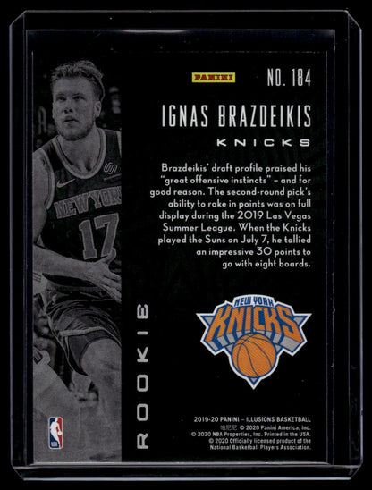 2019-20 Panini Illusions #184 Ignas Brazdeikis