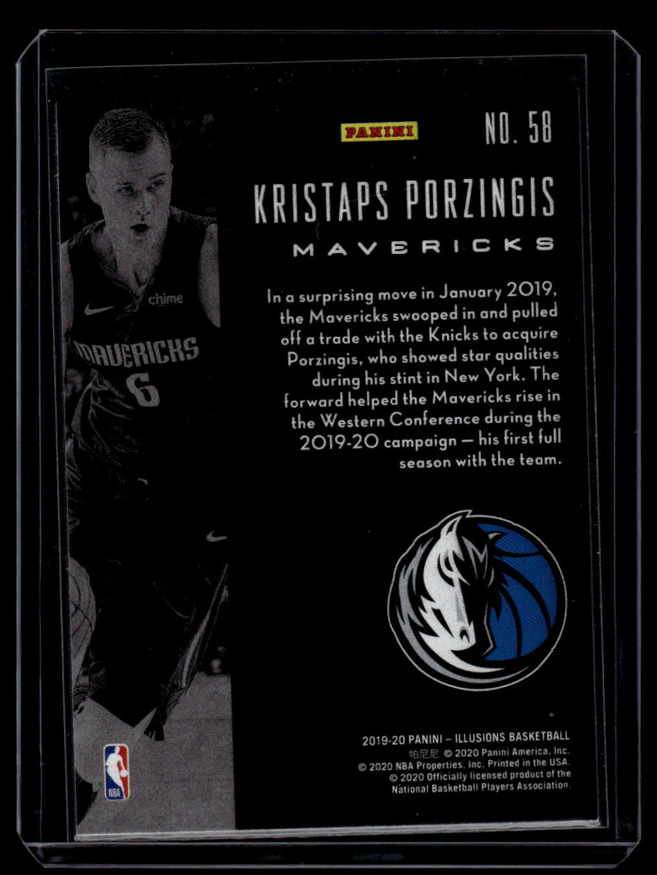 2019-20 Panini Illusions #58 Kristaps Porzingis