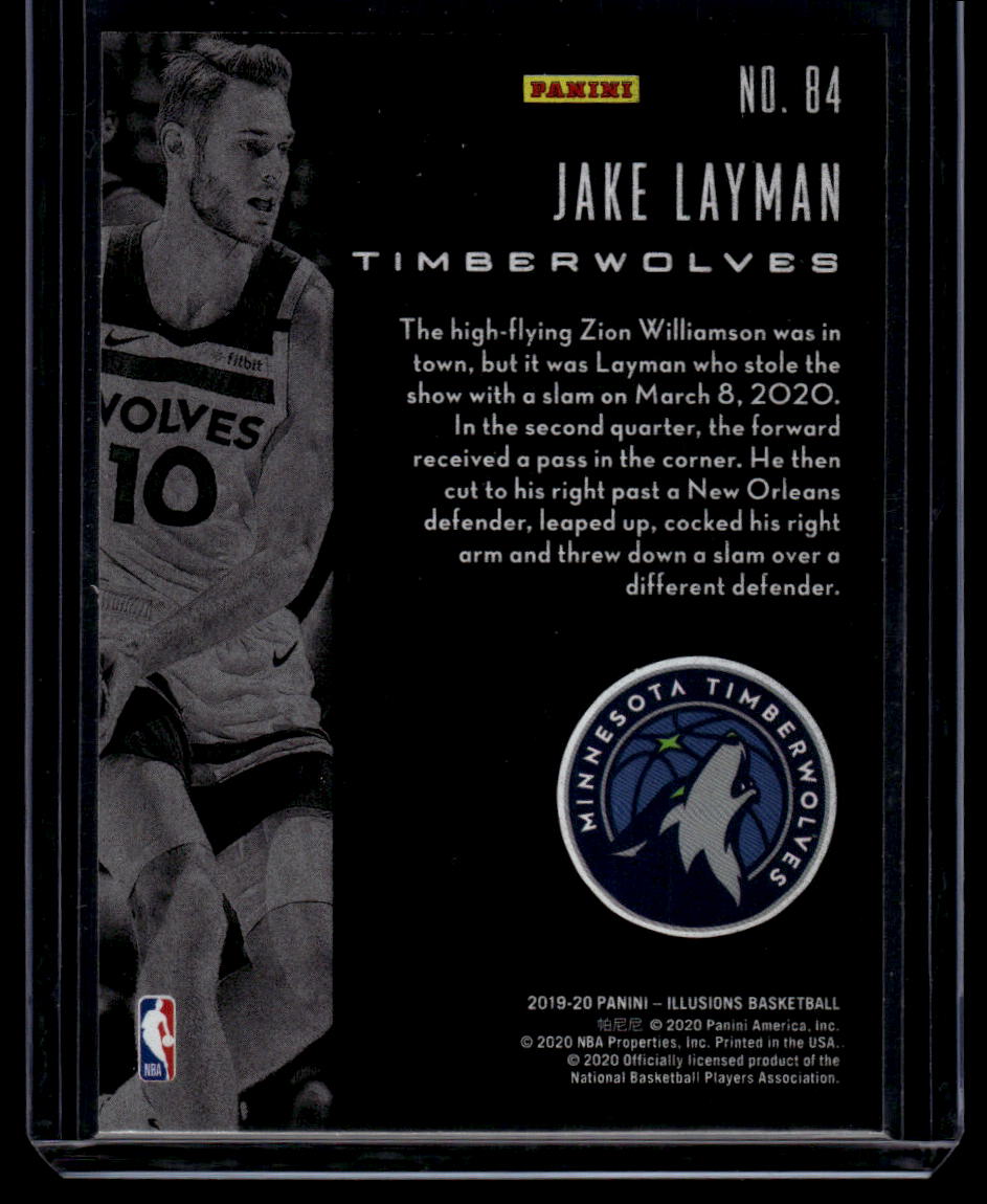 2019-20 Panini Illusions #84 Jake Layman