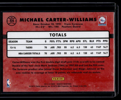 2014-15 Donruss #54 Michael Carter-Williams