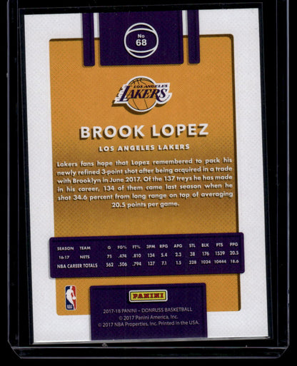 2017-18 Donruss #68 Brook Lopez