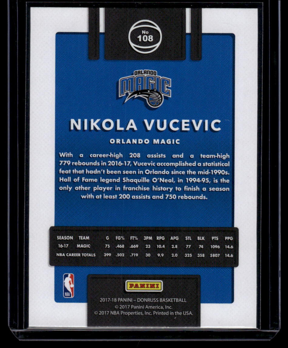 2017-18 Donruss #108 Nikola Vucevic