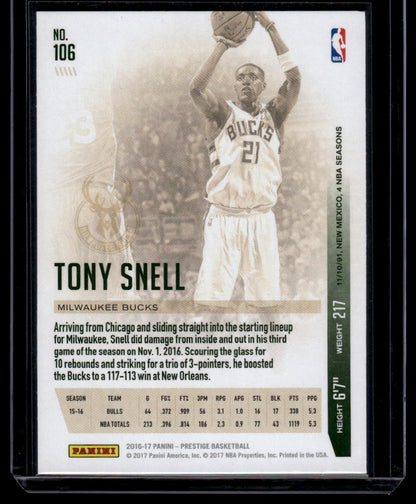 2016-17 Panini Prestige #106 Tony Snell