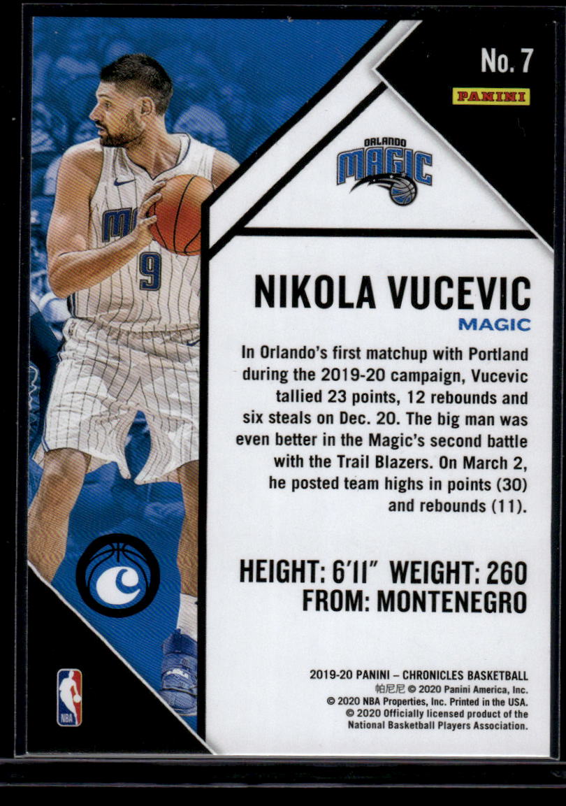 2019-20 Panini Chronicles #7 Nikola Vucevic