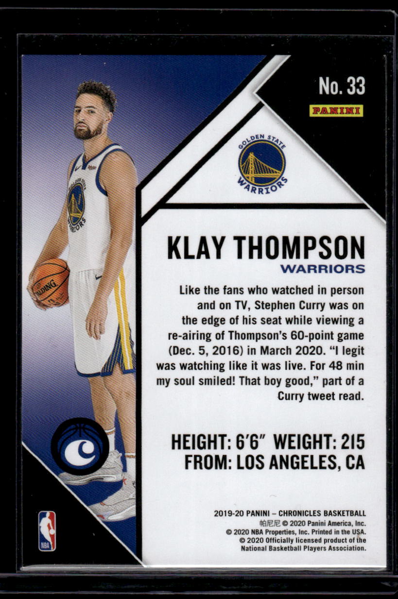 2019-20 Panini Chronicles #33 Klay Thompson