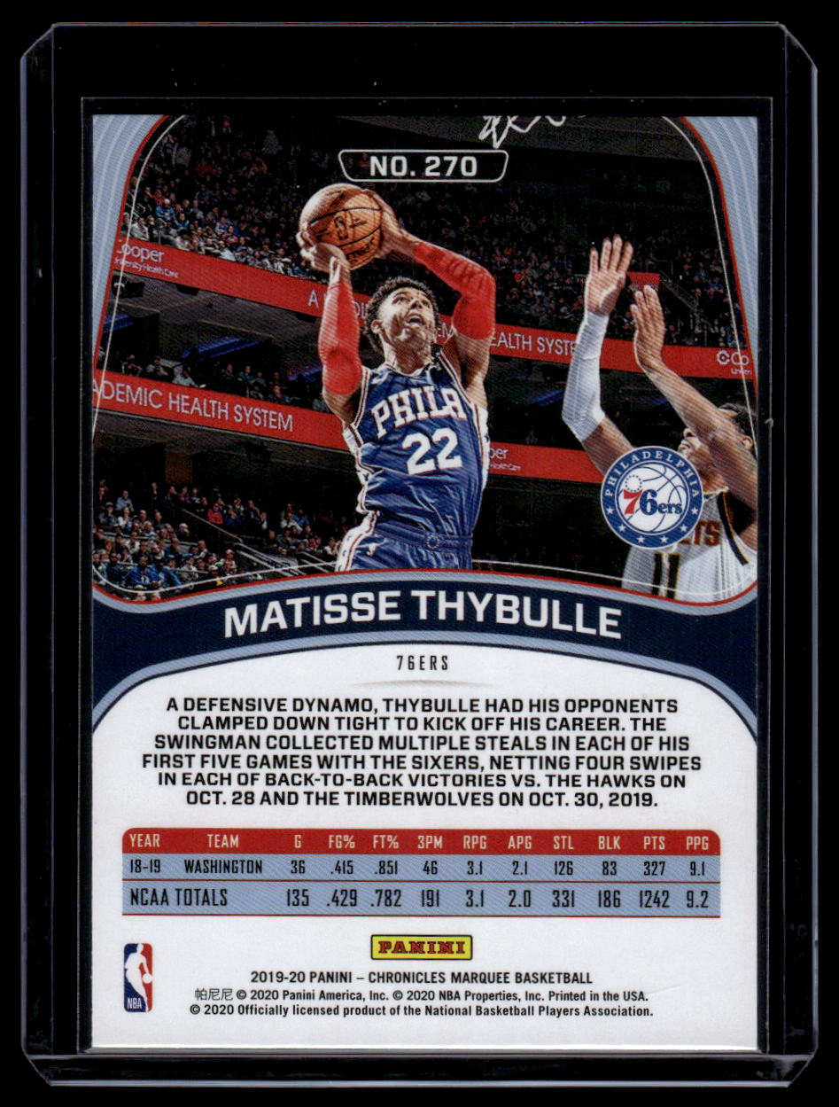 2019-20 Panini Chronicles #270 Matisse Thybulle