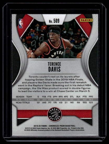 2019-20 Panini Chronicles #509 Terence Davis