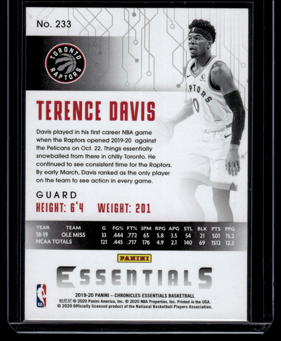 2019-20 Panini Chronicles #233 Terence Davis Pink