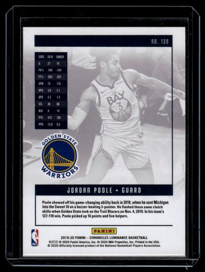 2019-20 Panini Chronicles #139 Jordan Poole