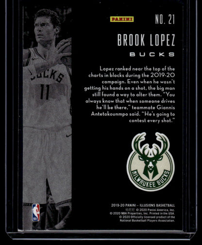 2019-20 Panini Illusions #21 Brook Lopez