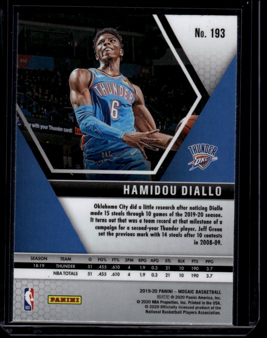 2019-20 Panini Mosaic #193 Hamidou Diallo