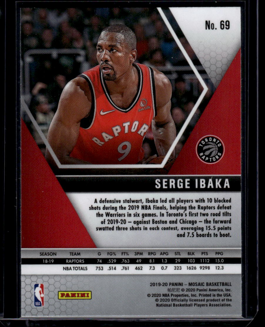 2019-20 Panini Mosaic #69 Serge Ibaka