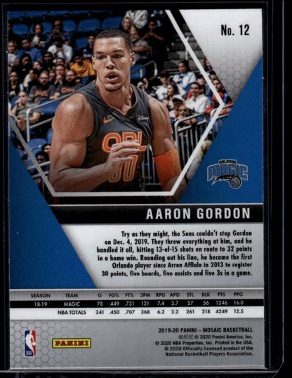 2019-20 Panini Mosaic #12 Aaron Gordon