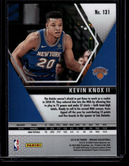 2019-20 Panini Mosaic #131 Kevin Knox II