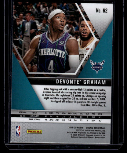 2019-20 Panini Mosaic #62 Devonte' Graham