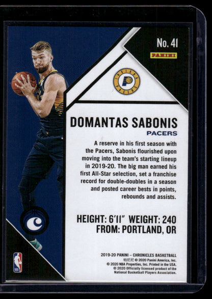 2019-20 Panini Chronicles #41 Domantas Sabonis