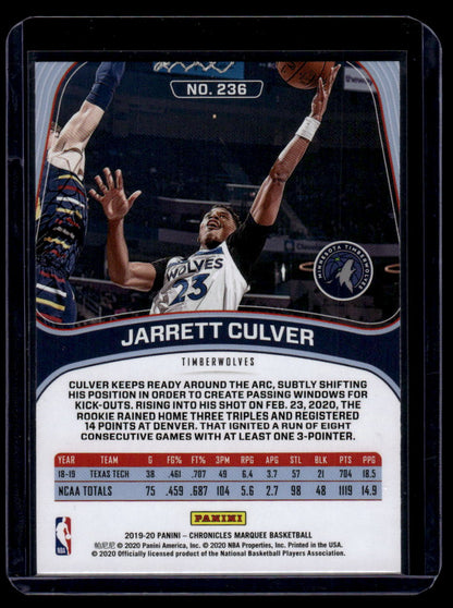 2019-20 Panini Chronicles #236 Jarrett Culver