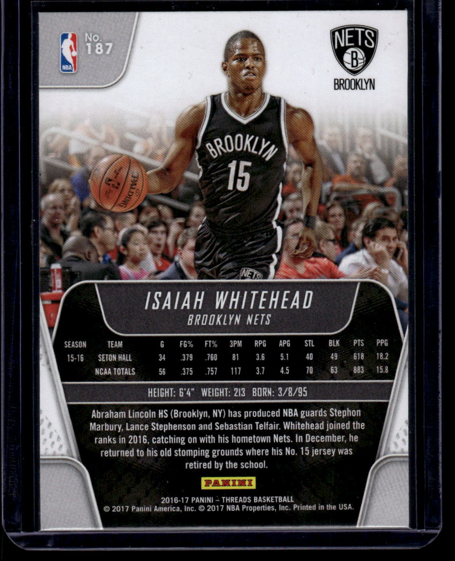 2016-17 Panini Threads #187 Isaiah Whitehead