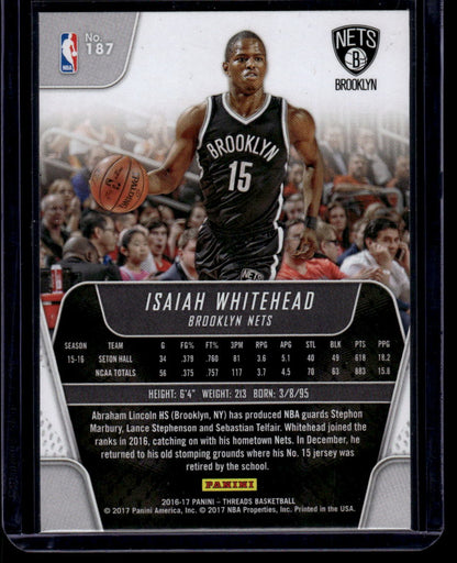 2016-17 Panini Threads #187 Isaiah Whitehead