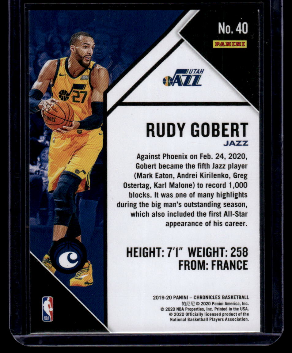 2019-20 Panini Chronicles #40 Rudy Gobert