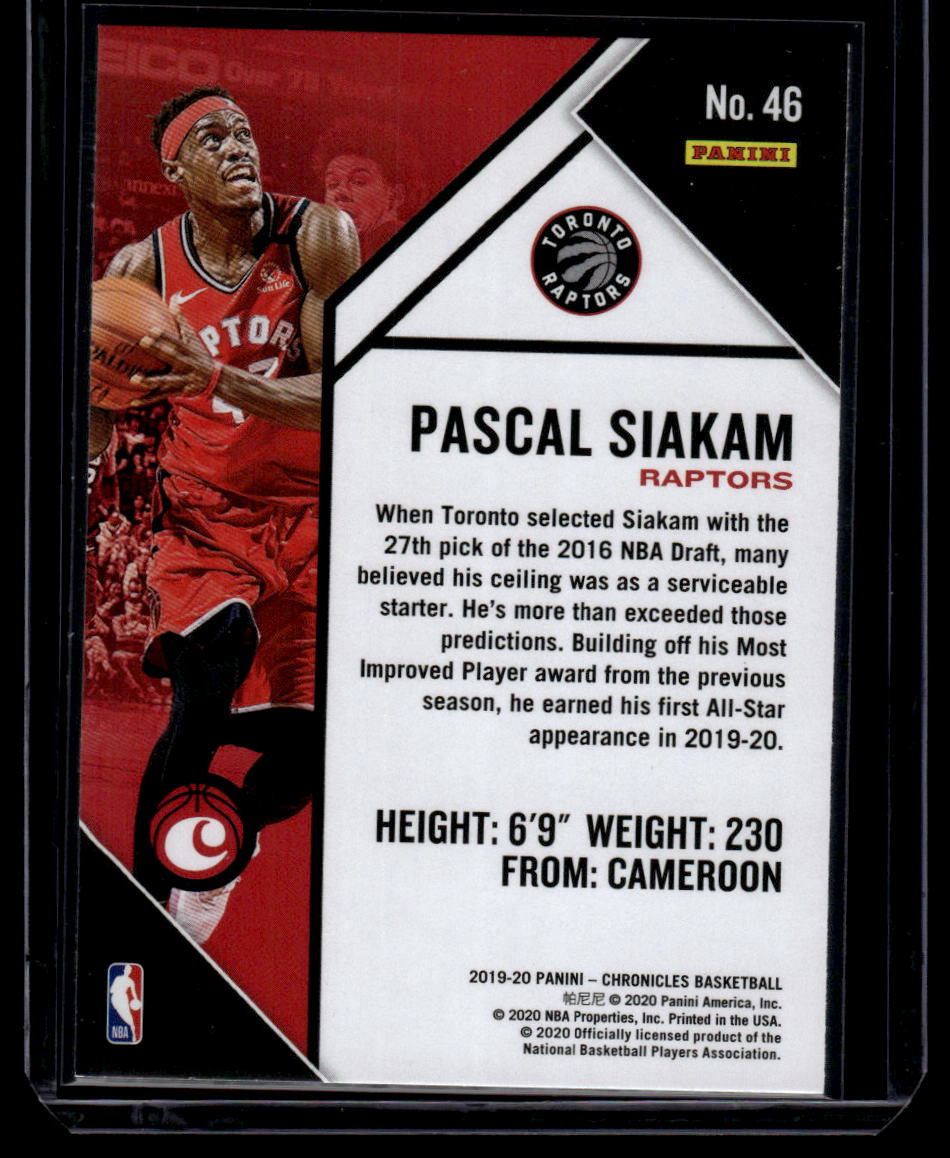 2019-20 Panini Chronicles #46 Pascal Siakam