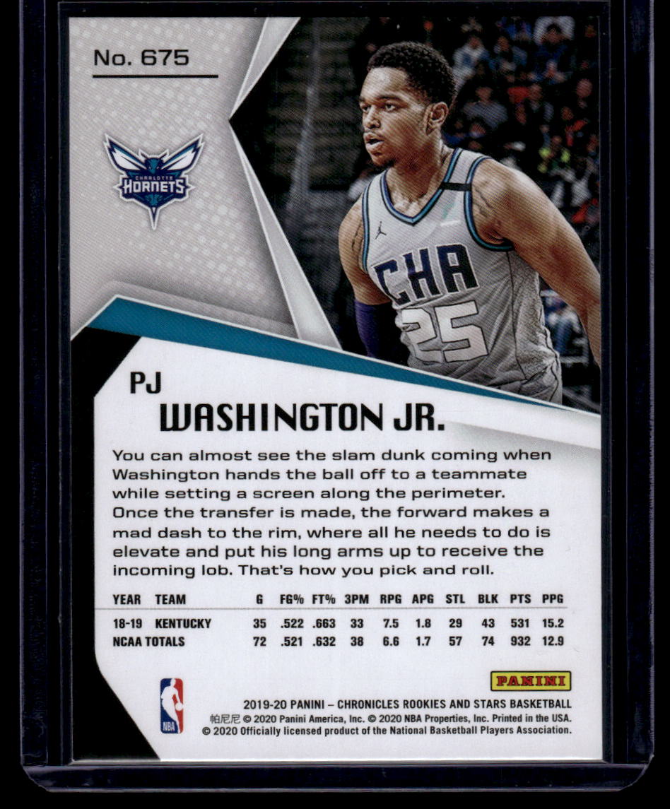 2019-20 Panini Chronicles #675 PJ Washington Jr.