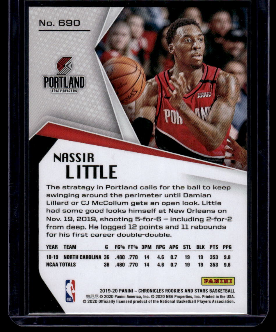 2019-20 Panini Chronicles #690 Nassir Little