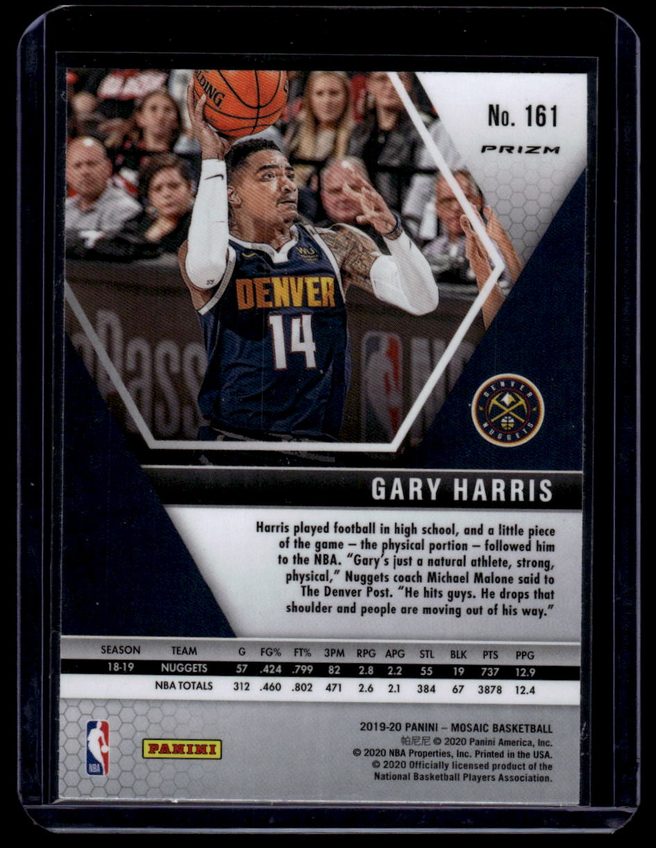 2019-20 Panini Mosaic #161 Gary Harris Silver Prizm