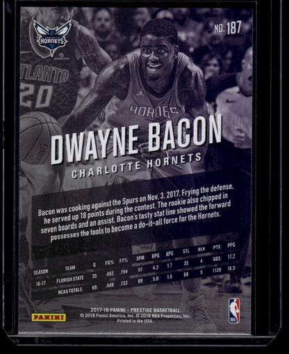 2017-18 Panini Prestige #187 Dwayne Bacon