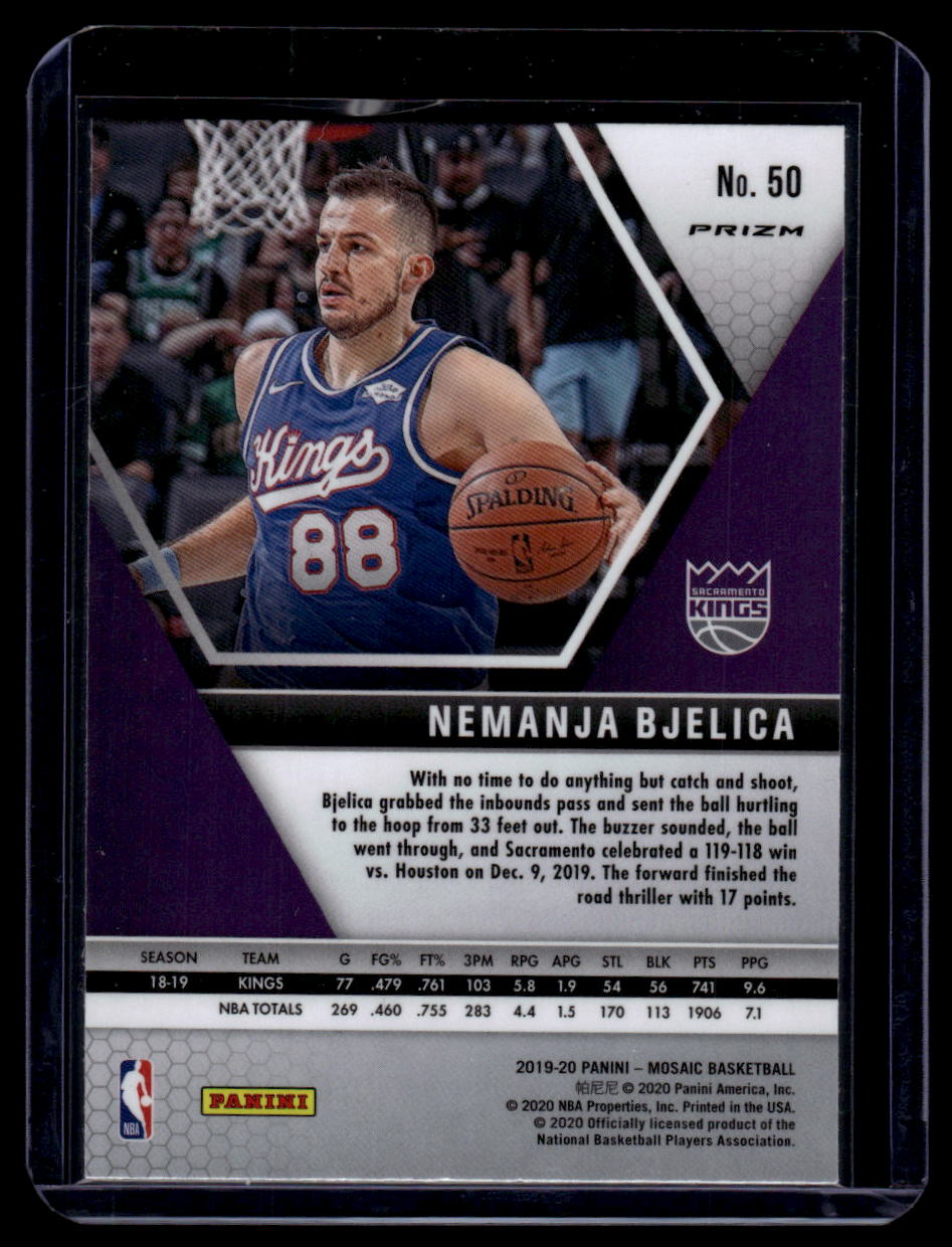 2019-20 Panini Mosaic #50 Nemanja Bjelica Camo Pink