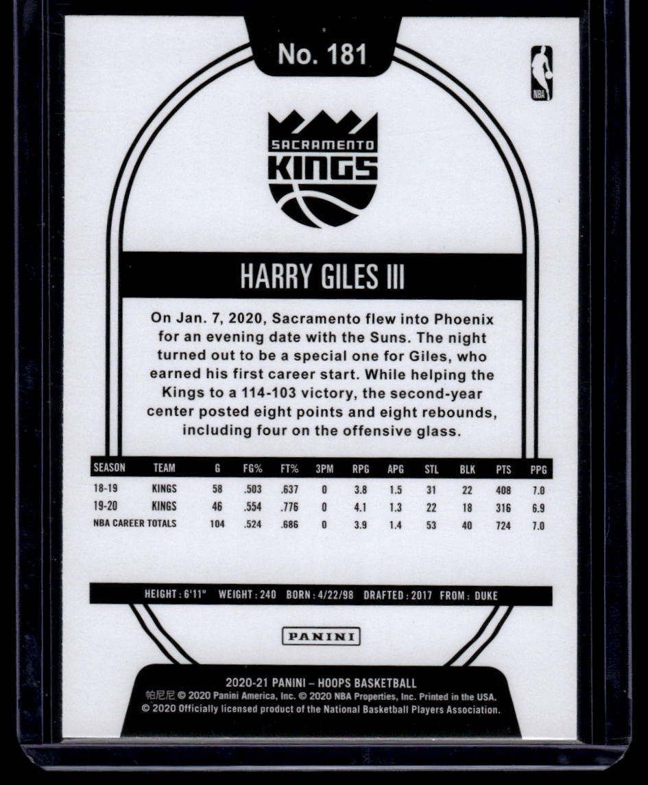 2020-21 Hoops #181 Harry Giles III